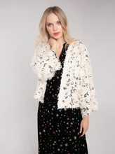 Nooki Marly Sequin Faux Fur Kimono - Cream
