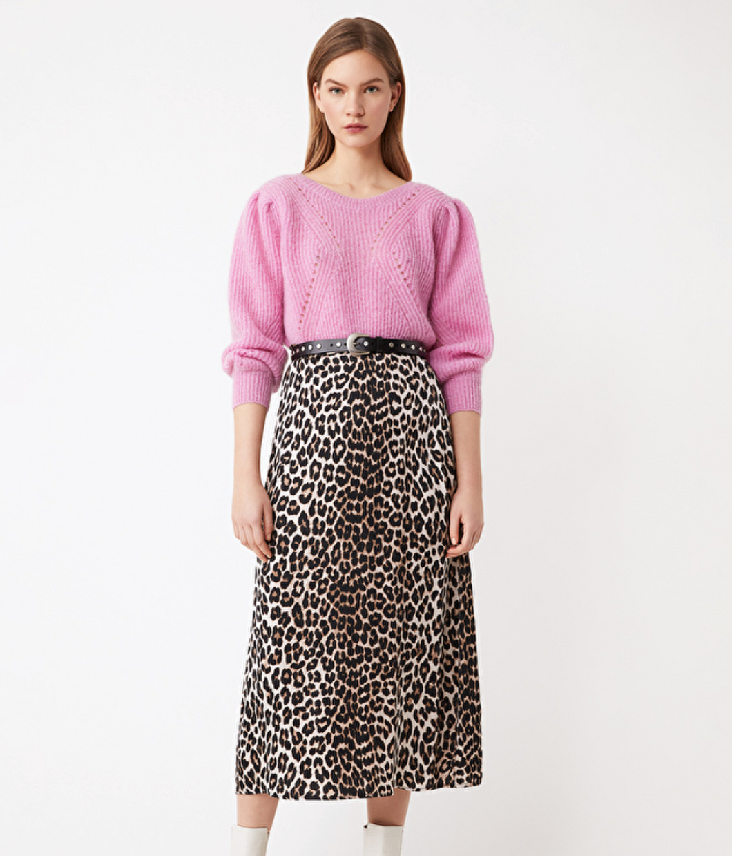 Suncoo Fantasy Jumper with Silver Buttons in Rose