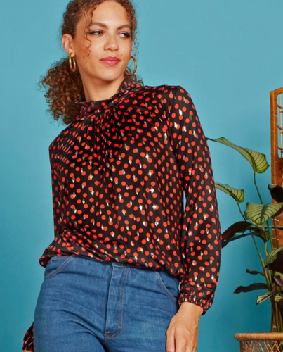Onjenu Amber Top in Evening Dot Orange