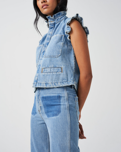 Seventy + Mochi Patched Pocket Mabel Jean in Rodeo Vintage