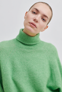 Second Female Brook Knit Oversize T-Neck in Shamrock