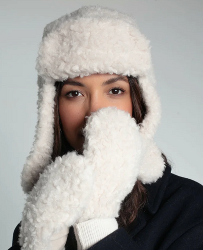Nooki Gia Faux Fur Mitten- Natural