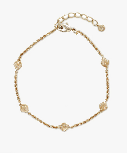 Tutti & Co Shell Anklet- Gold