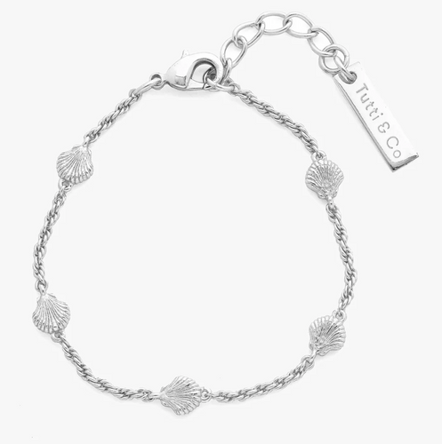Tutti & Co Shell Bracelet- Silver
