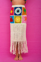 Pitusa Crochet Patchwork Fringed Skirt
