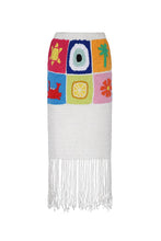 Pitusa Crochet Patchwork Fringed Skirt