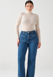 Seventy + Mochi - Patch Pocket Mabel Jean in Vintage Americana