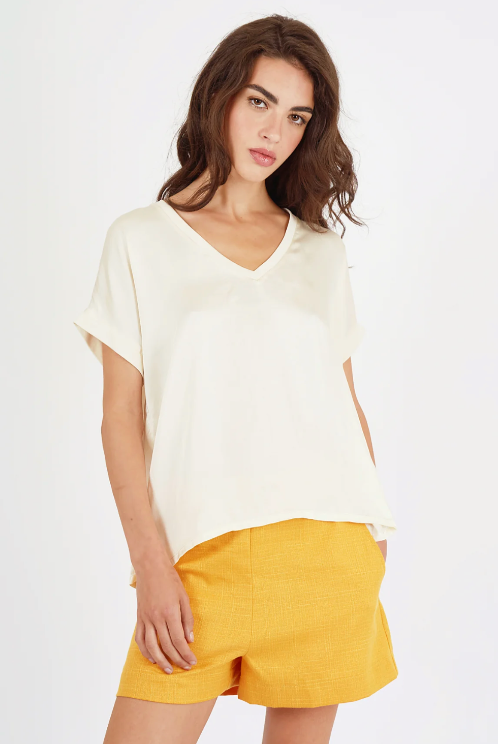 Traffic People Slouch Tee- Cream