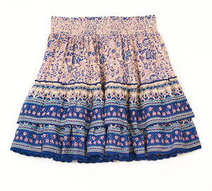 M.A.B.E Cass Print Mini Skirt