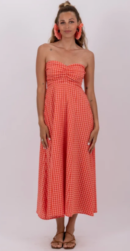 Sundress Amelie Dress Coral Gingham