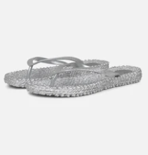 Ilse Jacobsen Silver Glitter Flip Flop