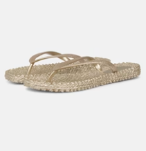 Ilse Jacobsen Platin Glitter Flip Flop