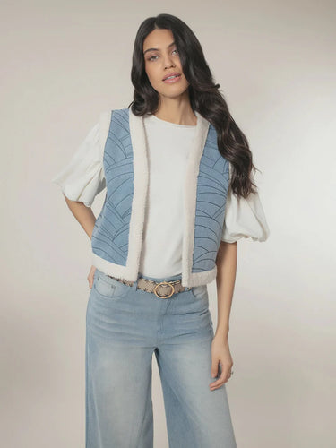 Nooki Sommer Denim Gilet - Blue