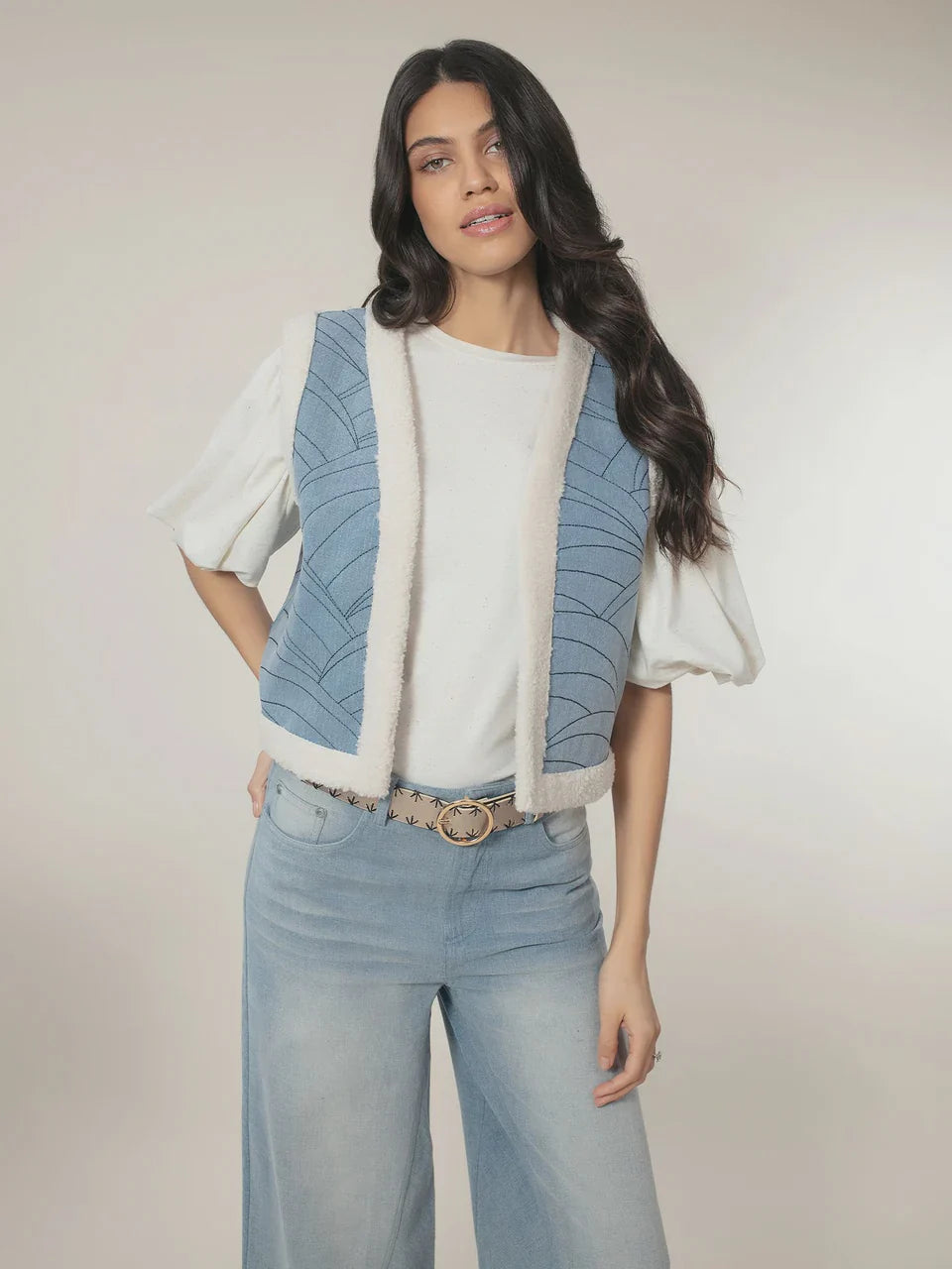 Nooki Sommer Denim Gilet - Blue