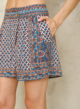 M.A.B.E Viti Print Shorts - Orange/Turq