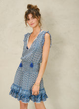 M.A.B.E Viti Print S/Dress - Blue