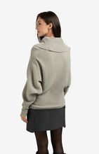 YAYA - Ribbed Batwing Sweater - Grey