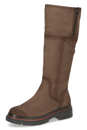 Caprice - Nubuck Leather BLUE GRIP Knee High Boots - Taupe