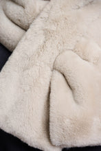 Rino & Pelle - Stip Faux Fur Scarf - Birch Cream