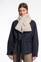 Rino & Pelle - Stip Faux Fur Scarf - Birch Cream