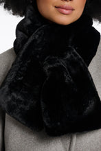 Rino & Pelle - Stip Faux Fur Scarf - Black