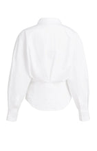YAYA - Blouse with Waist Accent and Pleat Detail - Pure White