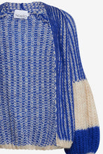 Noella - Liana Knit Cardigan - Cream/Cobalt Blue