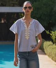 Rose & Rose - Passementerie Top - Blue Stripes