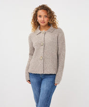 Esqualo - Flower Button Cardigan - Grey