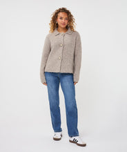 Esqualo - Flower Button Cardigan - Grey