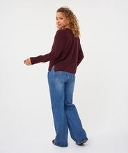 EsQualo - Cable Knit Sweater - Merlot