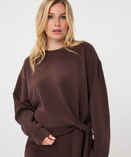 EsQualo - Modal Sweater with Knot Detail - Cacao