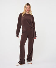 EsQualo - Modal Sweater with Knot Detail - Cacao