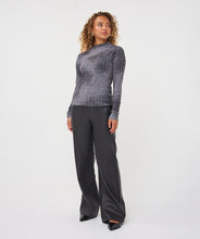 EsQualo - Wide Leg Trousers - Dark Grey