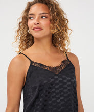 EsQualo - Satin Jacquard Camisole - Black
