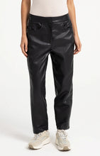 YAYA - Faux Leather Trousers - Hole Black