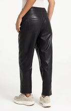 YAYA - Faux Leather Trousers - Hole Black