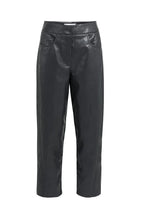 YAYA - Faux Leather Trousers - Hole Black