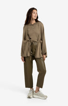 YAYA - Faux Leather Trousers - Khaki