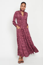 Faye Dress - Abstract Pink Bordeaux