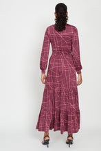 Faye Dress - Abstract Pink Bordeaux