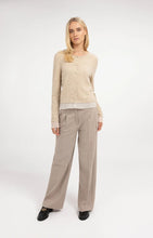 YAYA - Fine-Knit Cardgian - Light Beige Melange