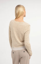 YAYA - Fine-Knit Cardgian - Light Beige Melange