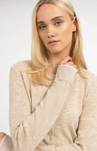 YAYA - Fine-Knit Cardgian - Light Beige Melange