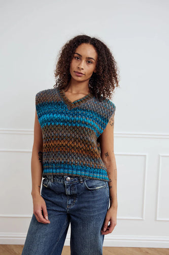 Noella - Gio Knit Vest - Turquoise