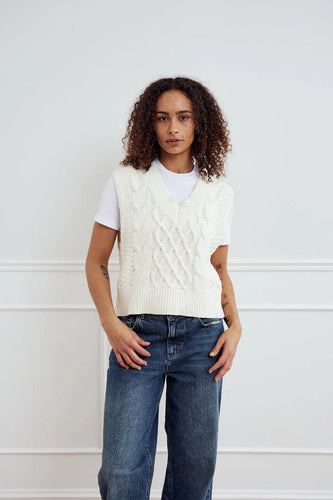 Noella - Gio Knit Vest - Ivory