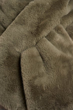 Rino & Pelle - Stip Faux Fur Scarf - Green ash