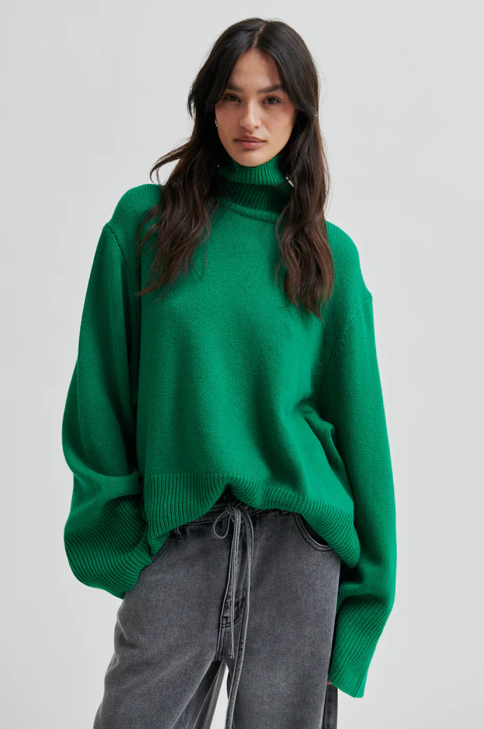 Second Female - Alpha Knit T-Neck - Lush Meadow Green