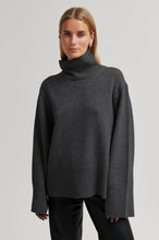Second Female - Alpha Knit T-Neck - Charcoal Grey