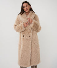 EsQualo - Long Hairy Coat - Sand